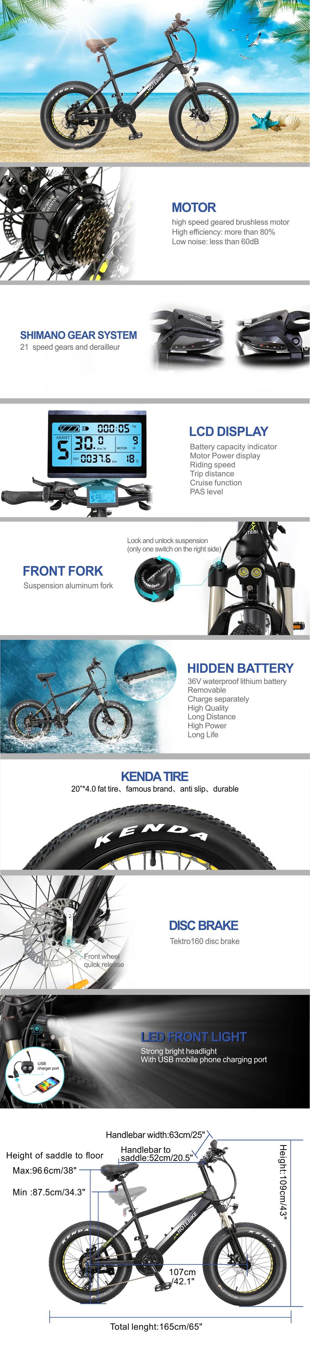 Rower elektryczny z oponami typu fat tire 20 cali – komfort i moc w każdym terenie 1 Rower elektryczny z oponami typu fat tire 20 cali – komfort i moc w każdym terenie - HOTEBIKE - 1